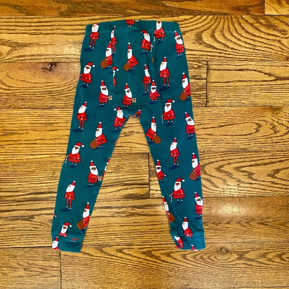 2/$25 GAP Kids Green Santa Pajama Set - 3T